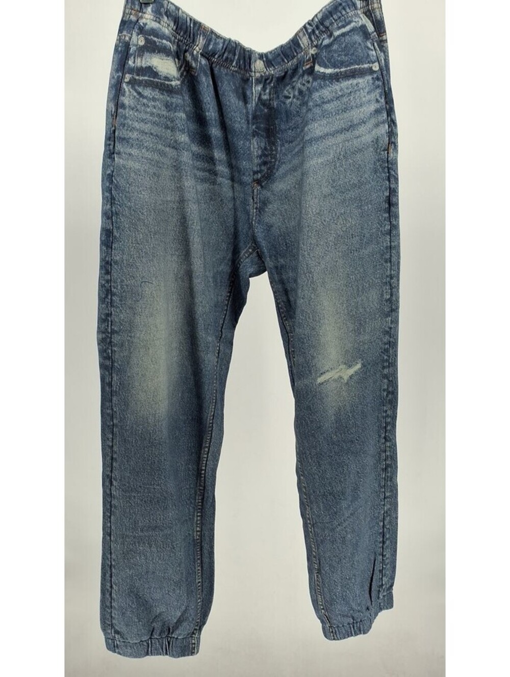 Stylive High Rise French Terry Denim Joggers